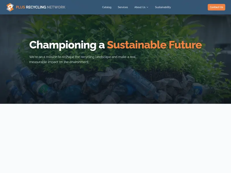 Plus Recycling Network sustainability page